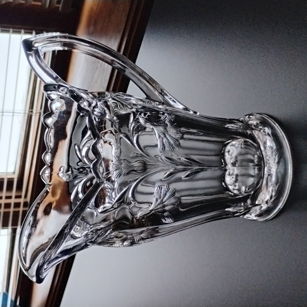 Lancaster EAPG Carnation Ware Pattern Pitcher Manganese Glass